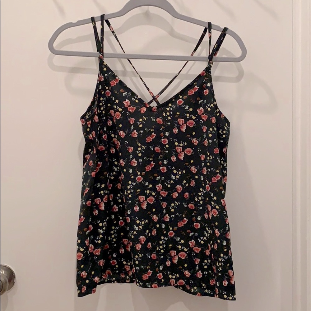Green Vila floral cami tank top
